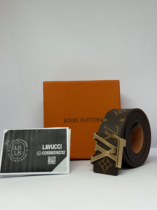 Lv brown flower belt