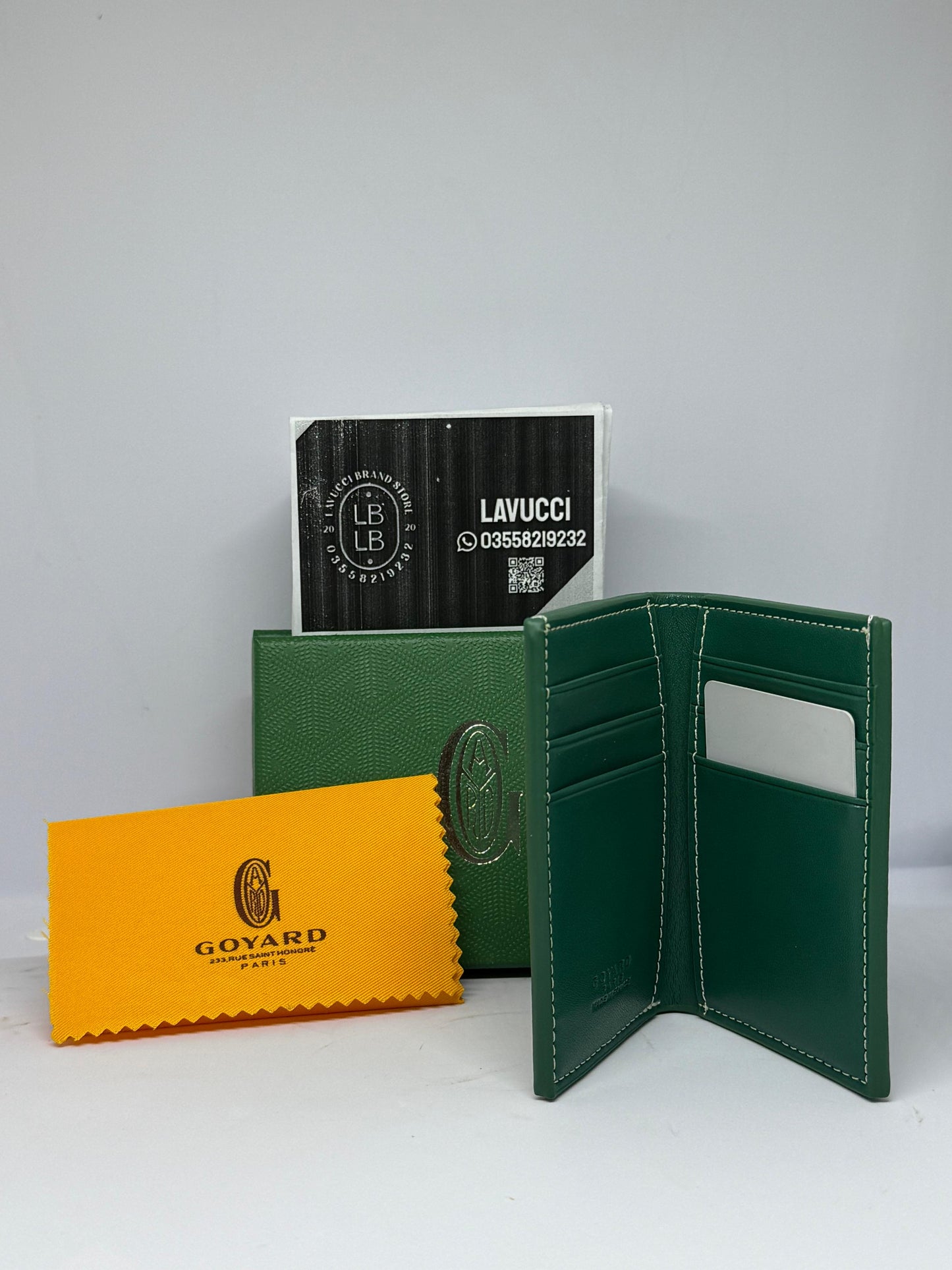 Goyard green smart wallet