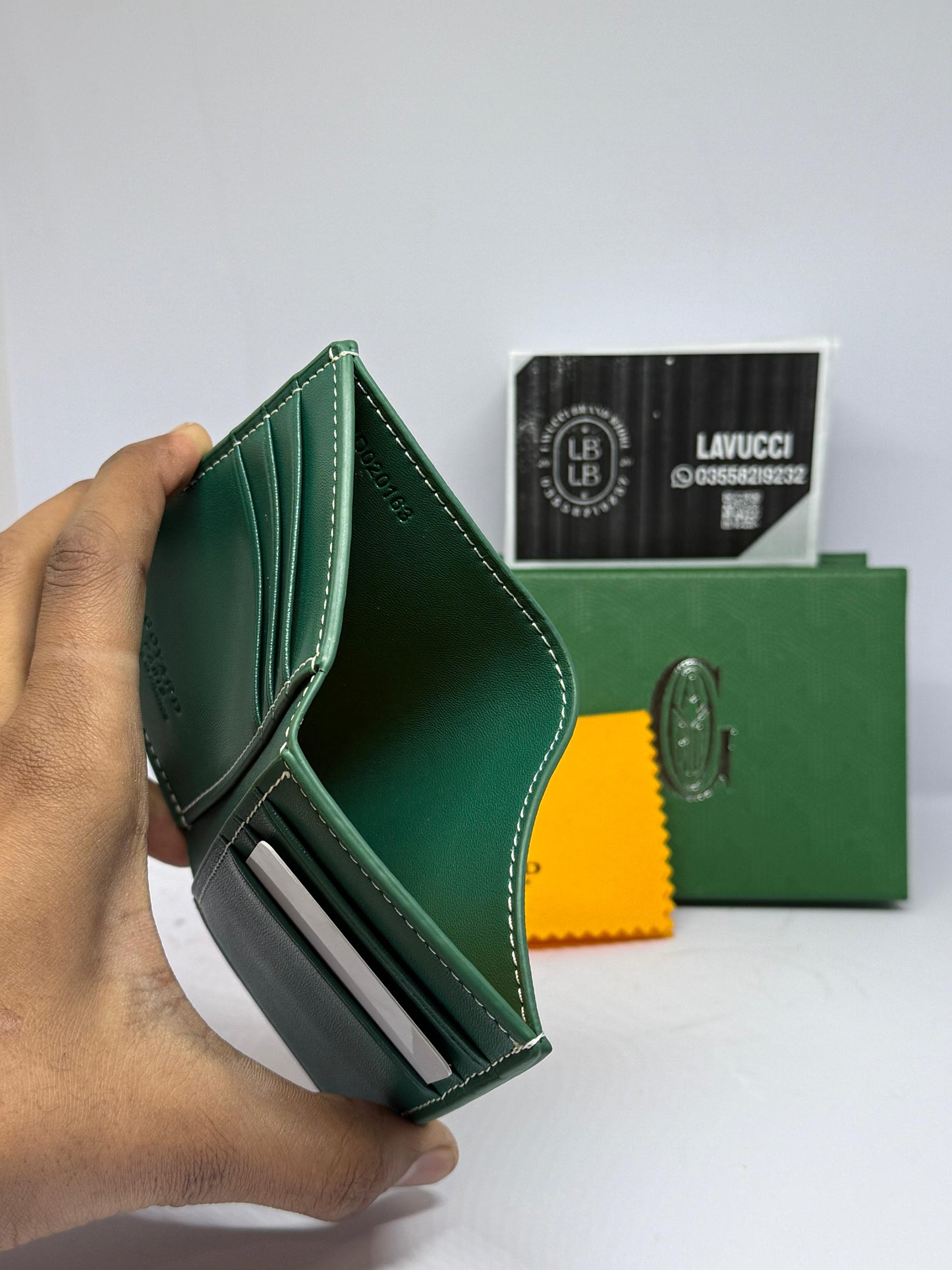 Goyard green smart wallet
