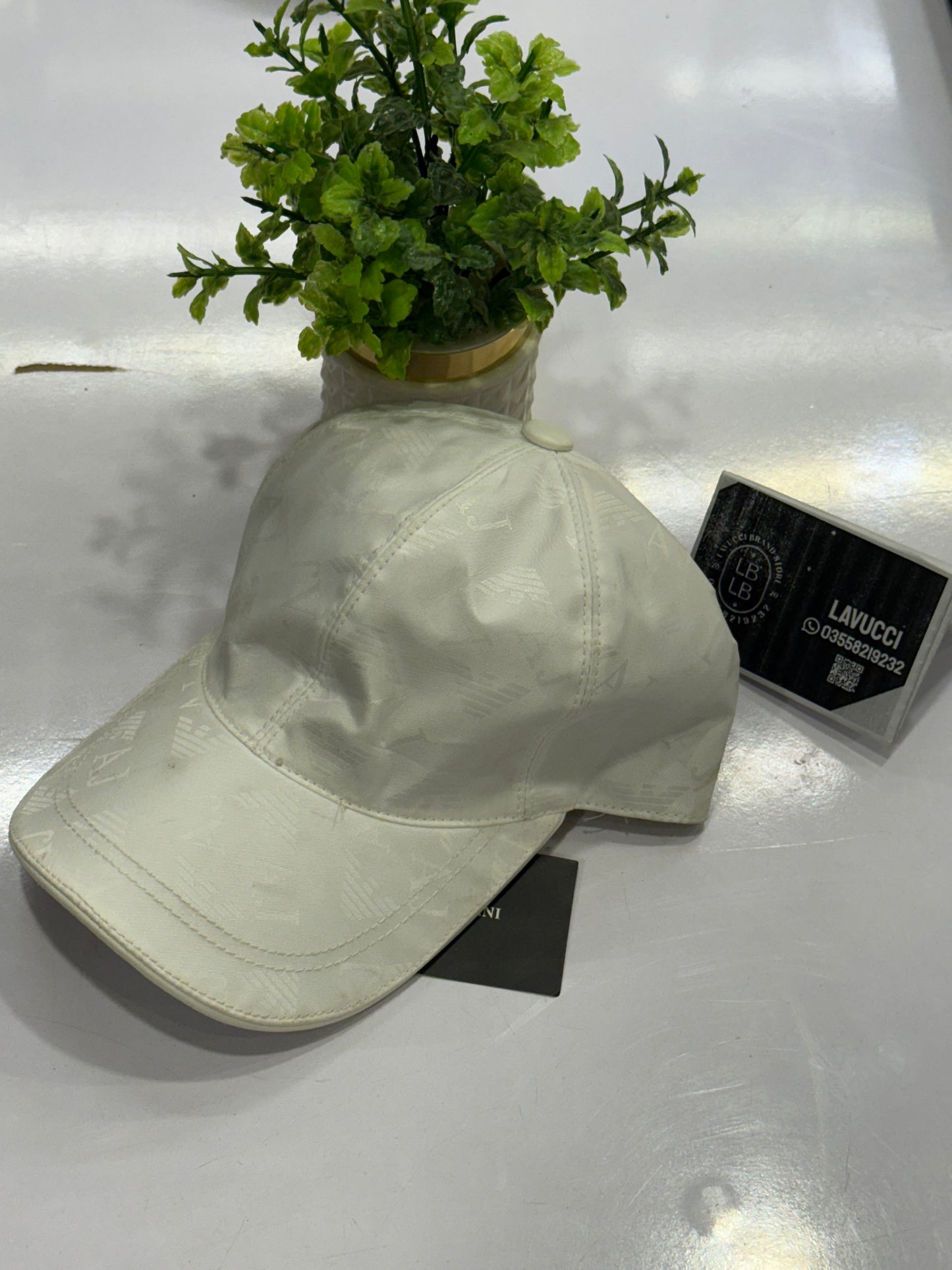 Armani white cap