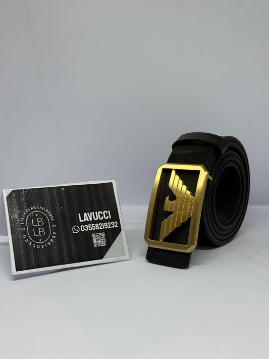 Armani brass leather belt A6