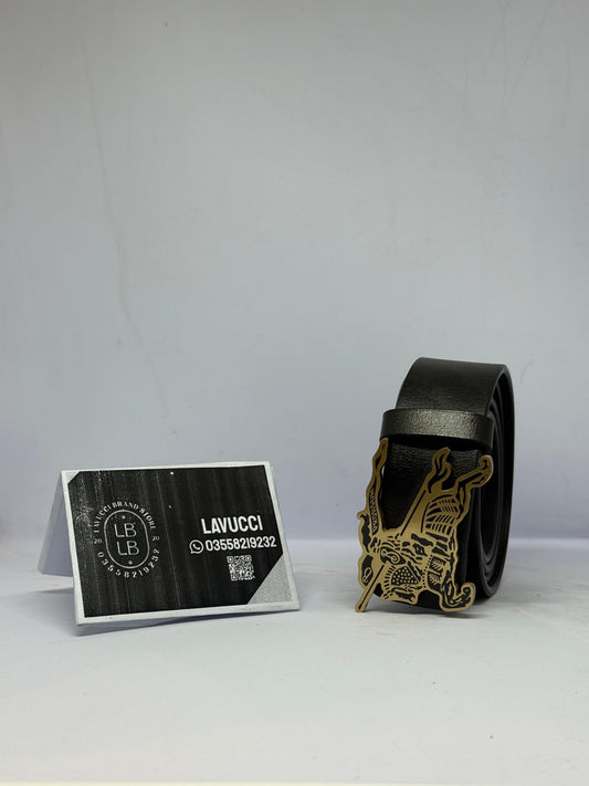 Burberry brass leather belt B1
