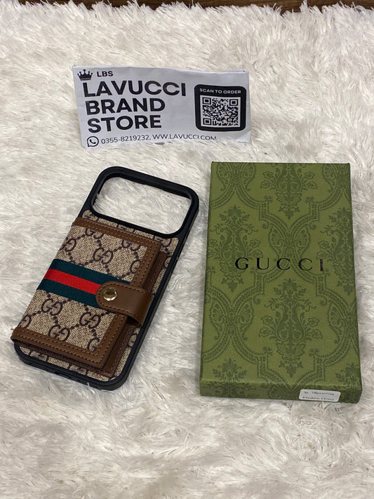 Gucci 17 pro max cards cover