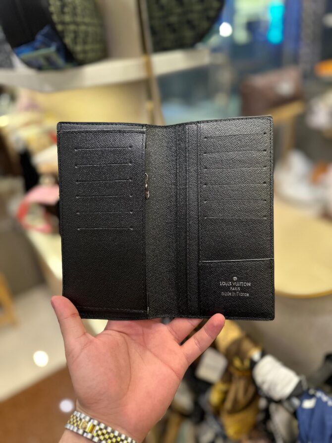 LV black check Long wallet