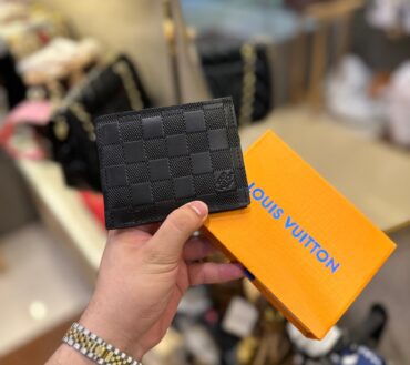 LV Leather Check  Wallet