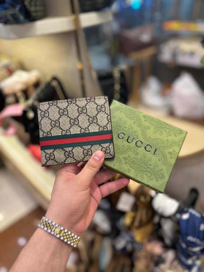 Gucci Skin Strip Green Wallet