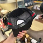 Gucci Black Net Strip Cap - Image 2