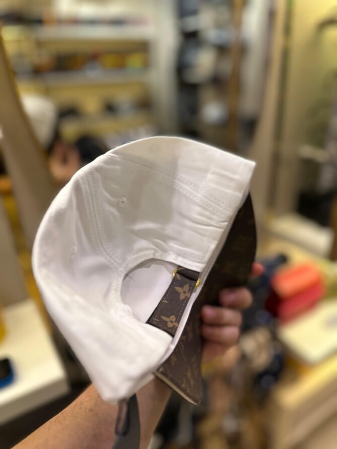 Louis Vuitton White Brown Cap