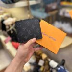 LV Black Flower Wallet