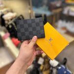 LV Black Check Wallet