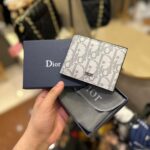 Dior White Leather Wallet