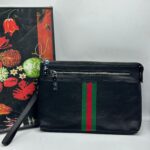 Gucci 8043 Leather Men Documents Pouch