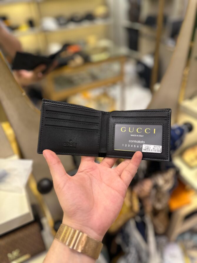 Gucci Black 9229 Leather Wallet