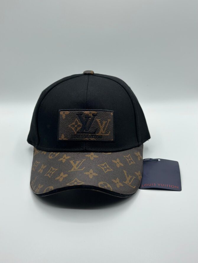 LV Brown Black Logo WT Cap