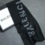 Balenciaga Black Grey Woolen Muffler - Image 2