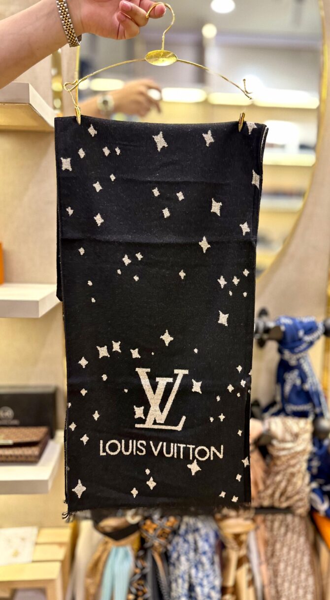 Louis Vuitton Black Stars Woolen Muffler