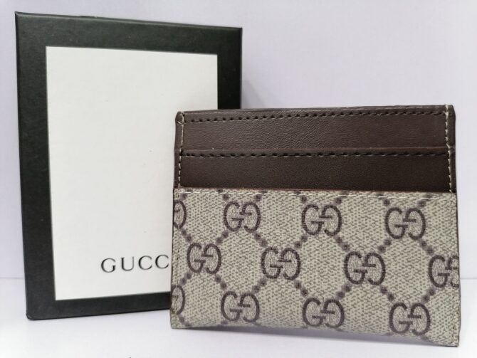 Gucci brown card wallet