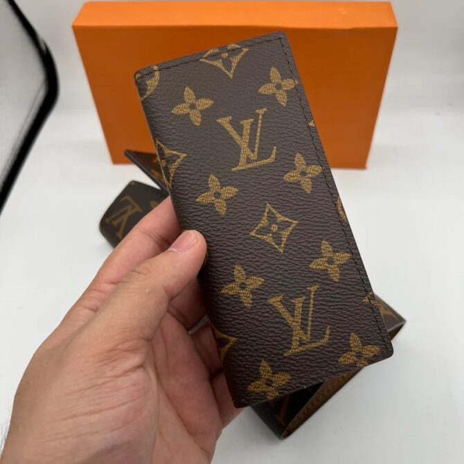 Lv brown smart long wallet