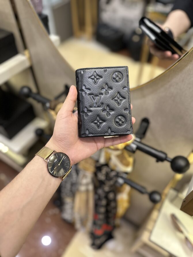 LV leather Book wallet