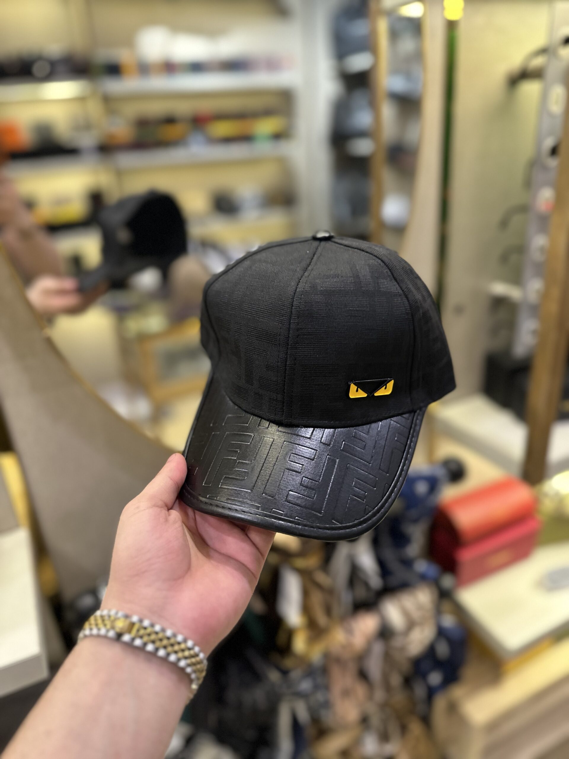 Fendi black cap 1 Fendi black cap