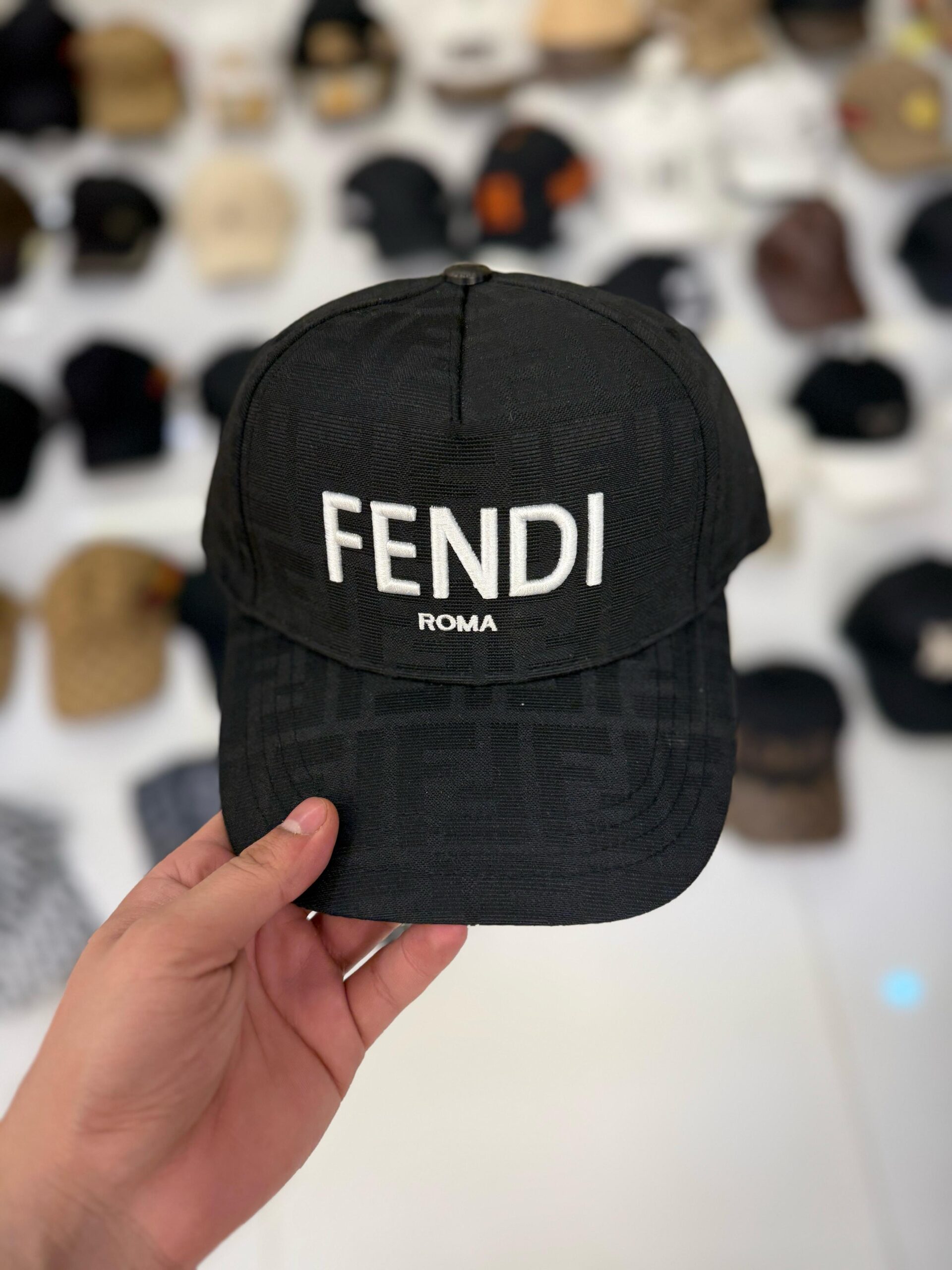 Fendi Roma Black Cap 1 Fendi Roma Black Cap