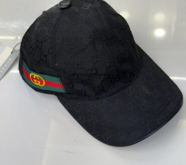 Gucci Black GGstrip Cap