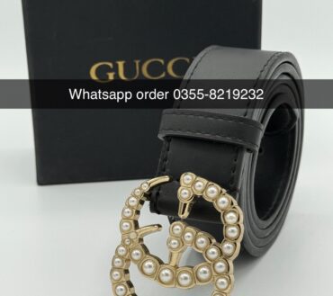 Gucci pearl Black belt