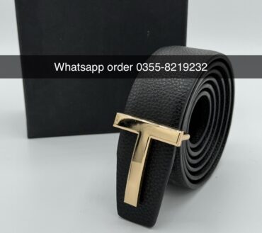 Tomford Gold Leather Belt