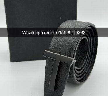 Tomford Black Leather Belt