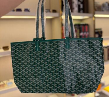 Goyard green tote bag
