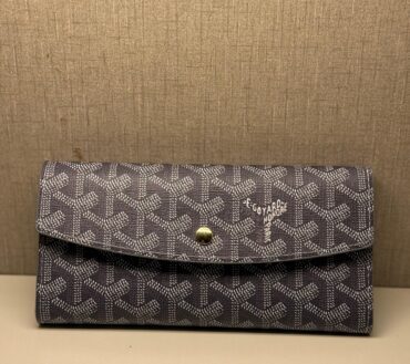 Goyard grey long wallet