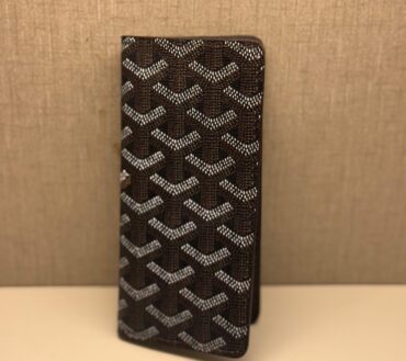 Goyard black smart long wallet