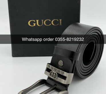 Gucci F-1 leather belt