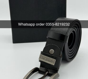 CK-1 leather belt