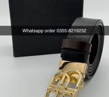 Balenciaga gold double belt