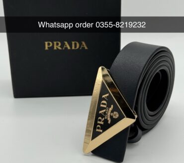 Prada Gold Sign belt