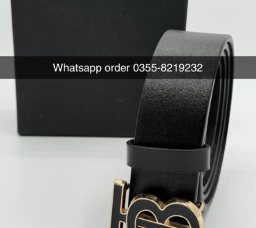 Burberry Gold Leather Belt