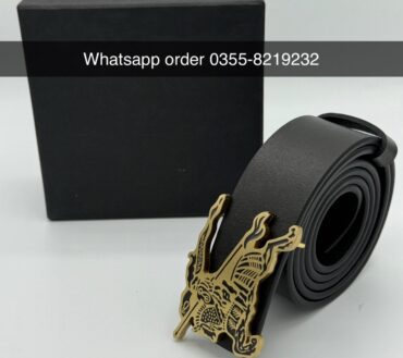 Burberry brass leather belt