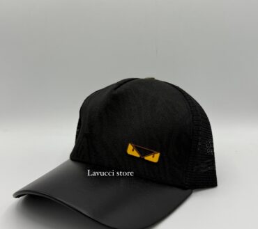 Fendi black net F-1 cap