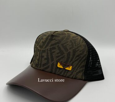 Fendi brown net F-1 cap